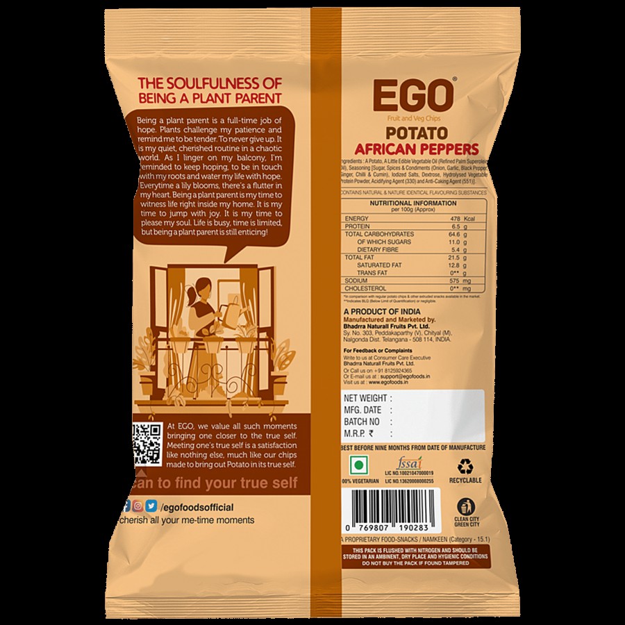 EGO Potato Chips- African Peppers Flavour