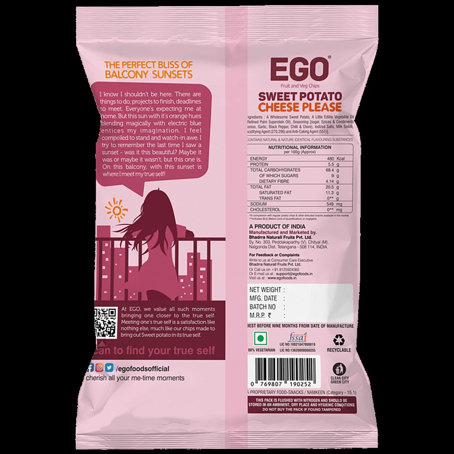 EGO Sweet Potato Chips - Cheese Please Flavour