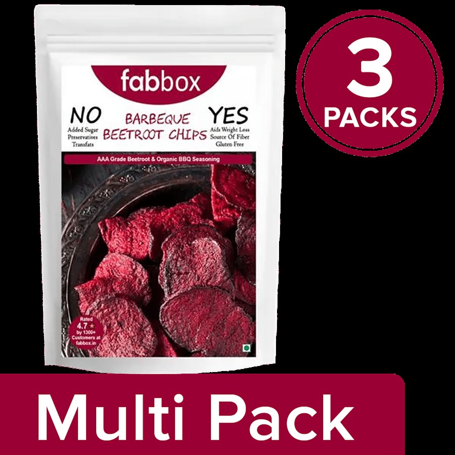 Fabbox Beetroot Chips - Barbeque Flavour