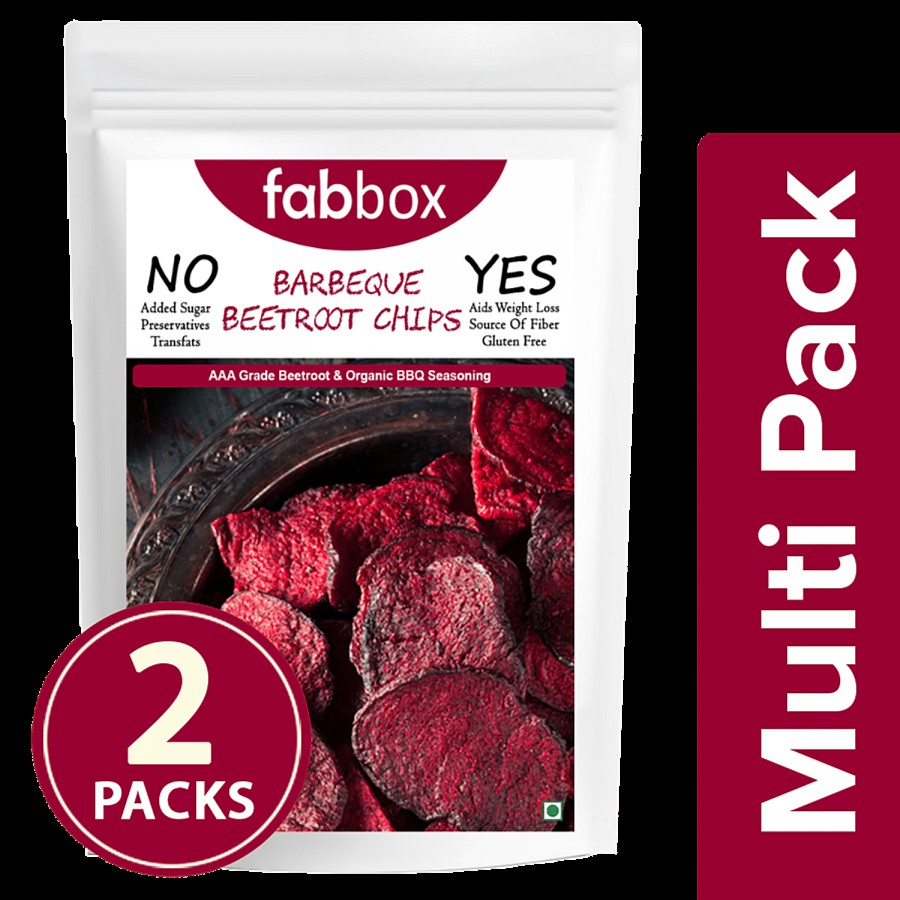 Fabbox Beetroot Chips - Barbeque Flavour