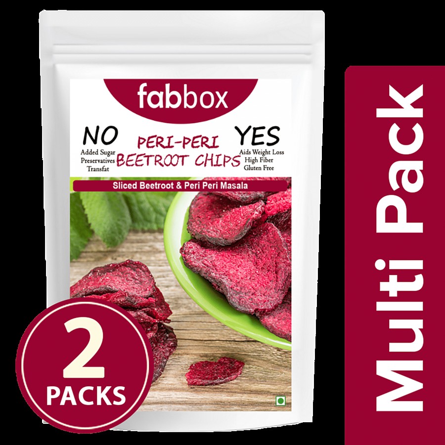 Fabbox Beetroot Chips - Peri Peri Flavour