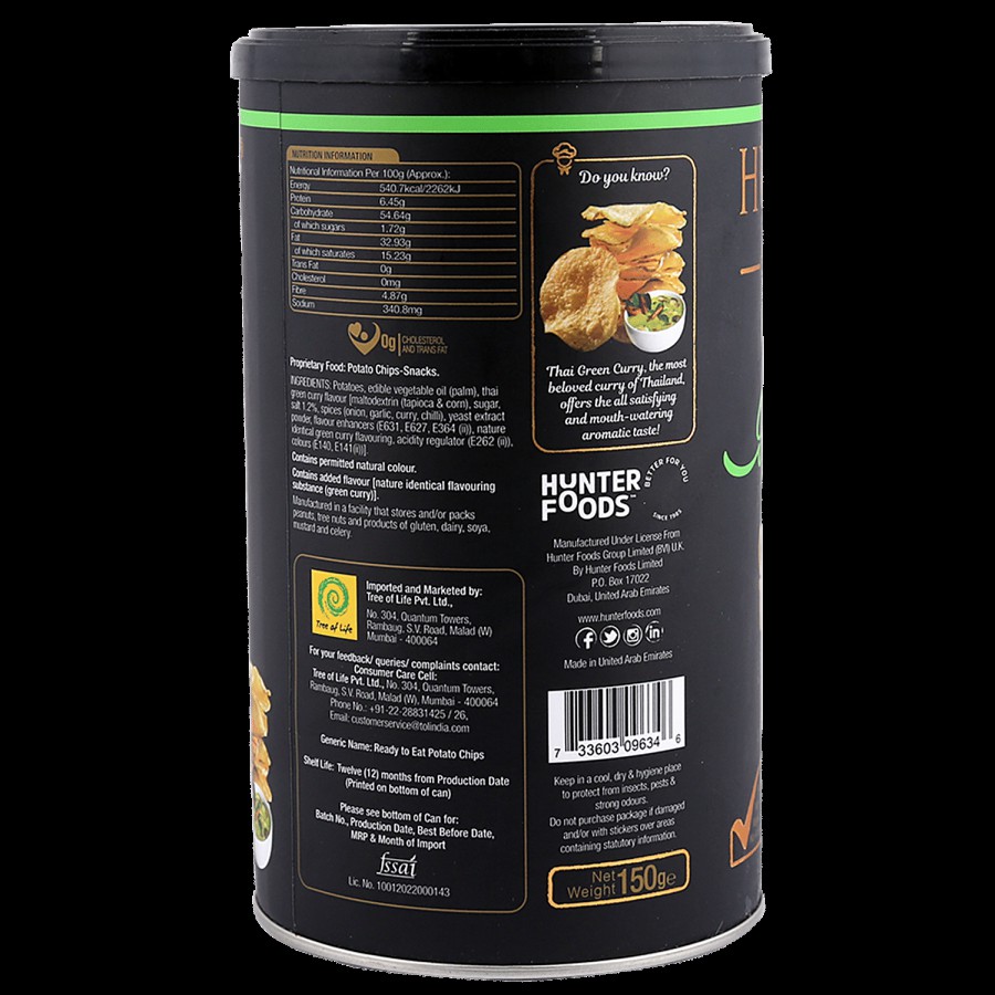 Hunter's Gourmet Hand Cooked Potato Chips - Thai Green Curry