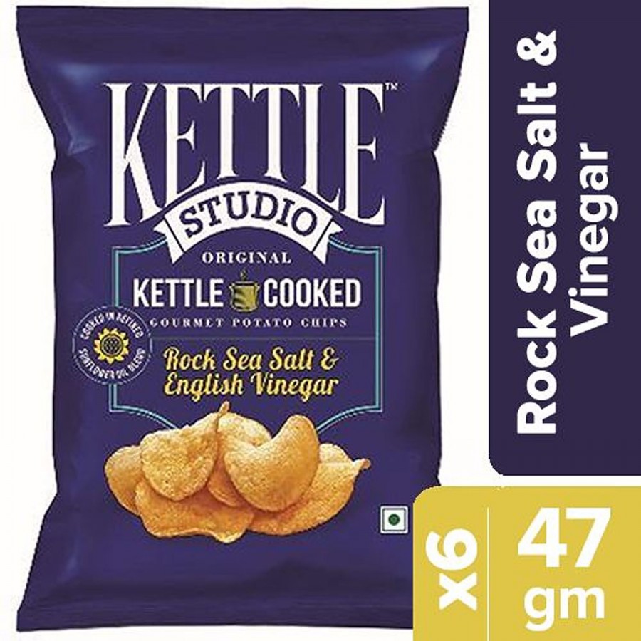 Kettle Studio Potato Chips - Rock Sea Salt & English Vinegar