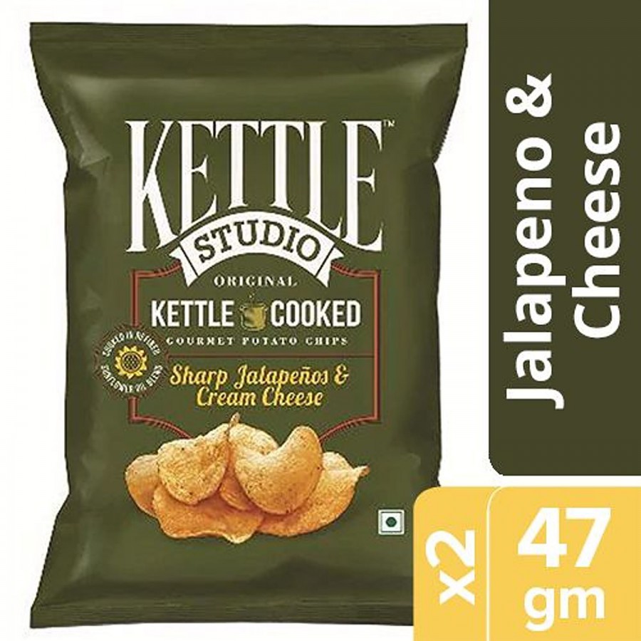 Kettle Studio Potato Chips - Sharp Jalapeno & Cheese Cream