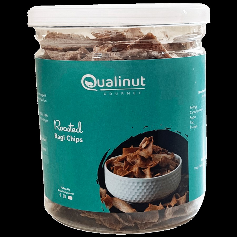 Qualinut Gourmet Roasted Ragi Chips - Healthy Munchies