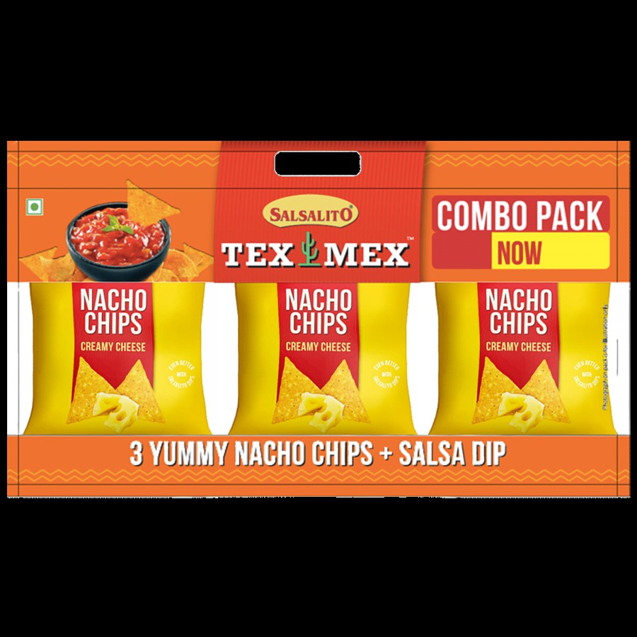 Tex Mex Salsalito Nacho Combi Pack 3*55gm + Salsa Dip 35g