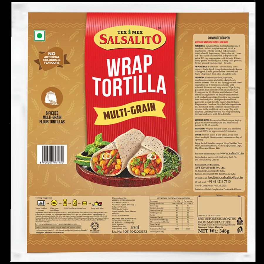 Tex Mex Salsalito Wrap Tortilla - Multi-grain