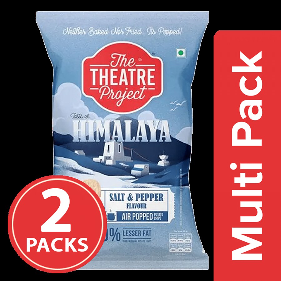 The Theatre Project Air Popped Potato Chips - Himalaya Salt & Pepper