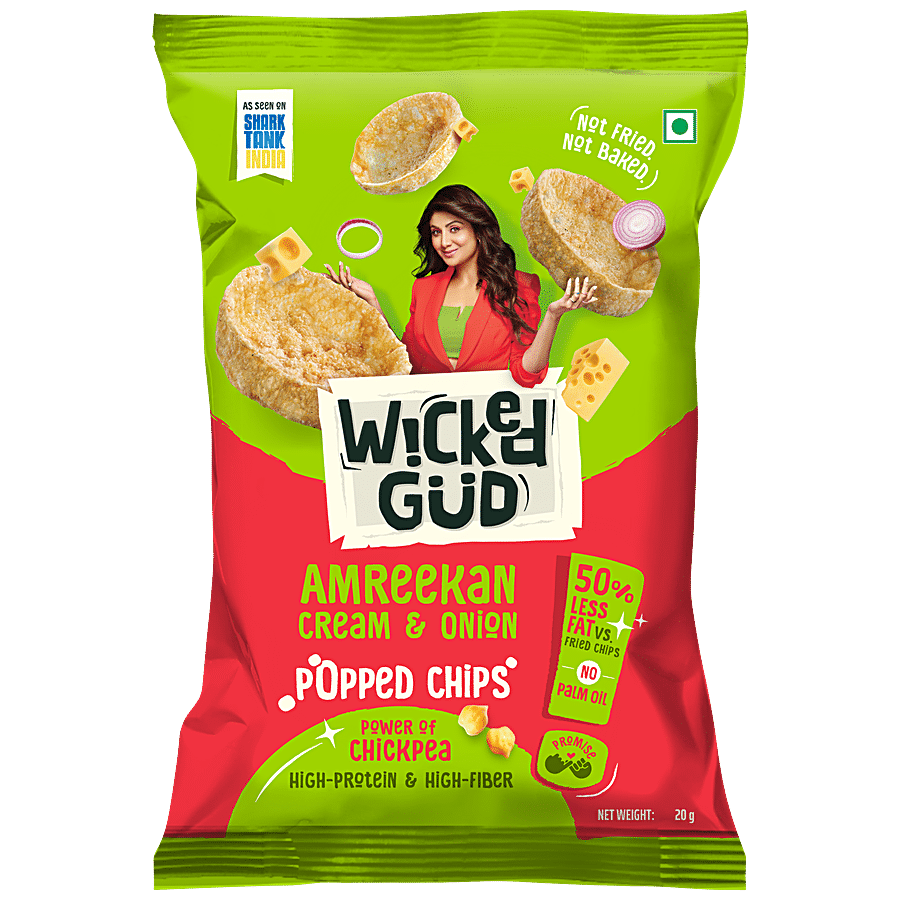 WickedGud Chickpea Popped Chips - Amreekan Cream & Onion