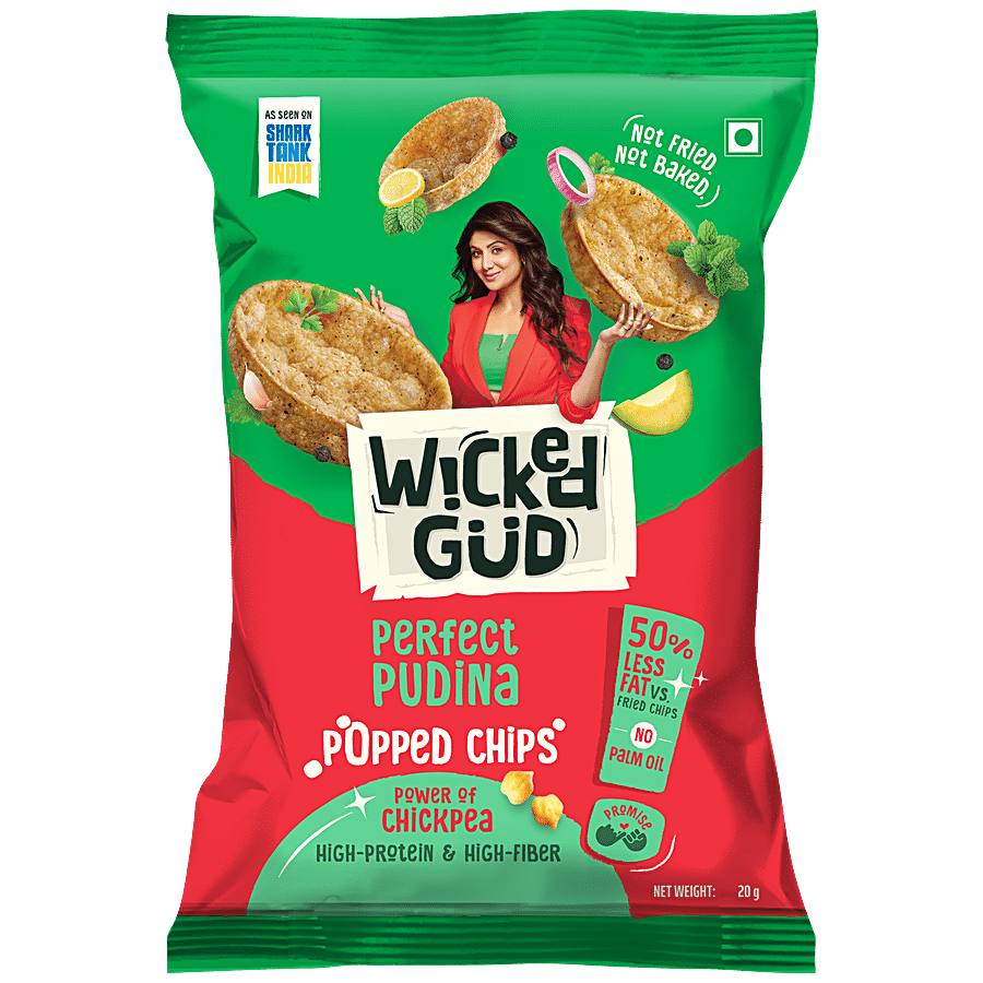 WickedGud Chickpea Popped Chips - Perfect Pudina