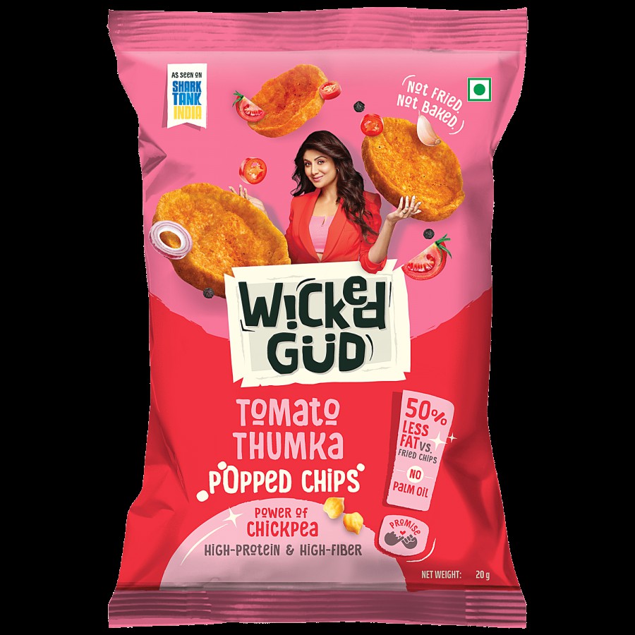 WickedGud Chickpea Popped Chips - Tomato Thumka