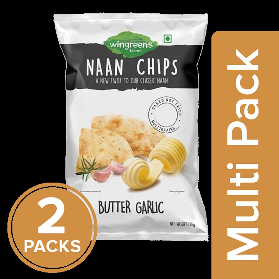 Wingreens Farms Butter Garlic Naan Chips