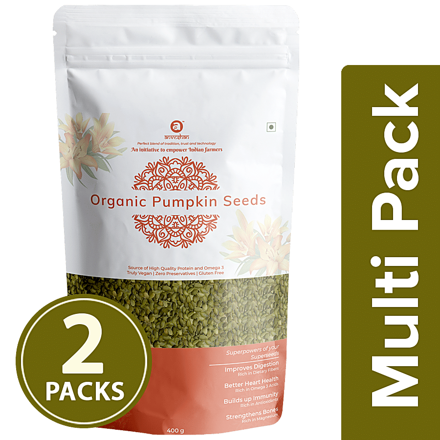 Anveshan Organic Raw Pumpkin Seeds - USDA Certified