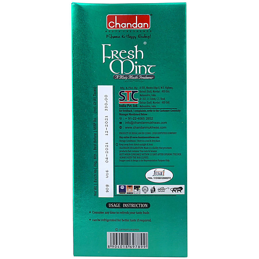 Chandan Fresh Mint Mouth Freshener - Improves Digestion & Brain Functions