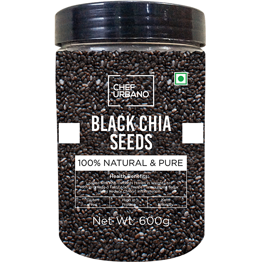 Chef Urbano Black Chia Seeds - 100% Natural & Pure