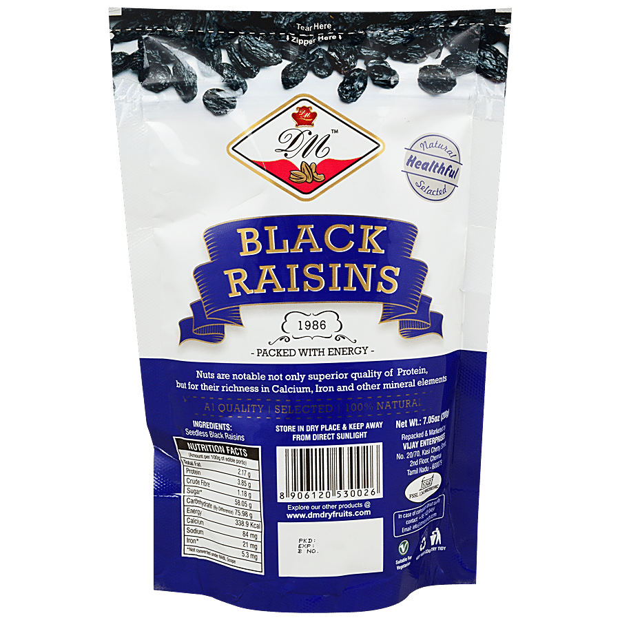 DON MONTE Black Raisins - 100% Natural