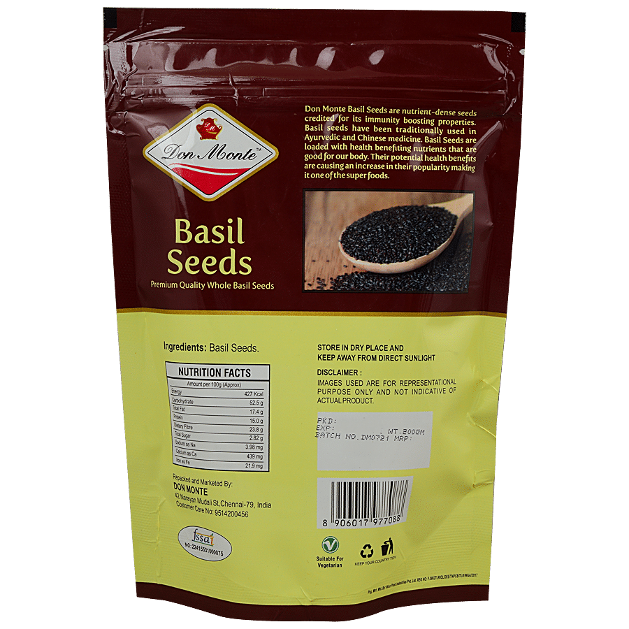 DON MONTE Organic Basil Seeds - Premium Quality