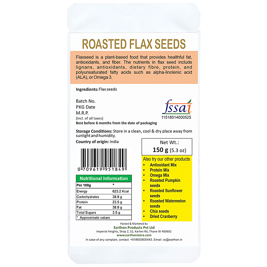 Earthon Organic Roasted Flax Seeds