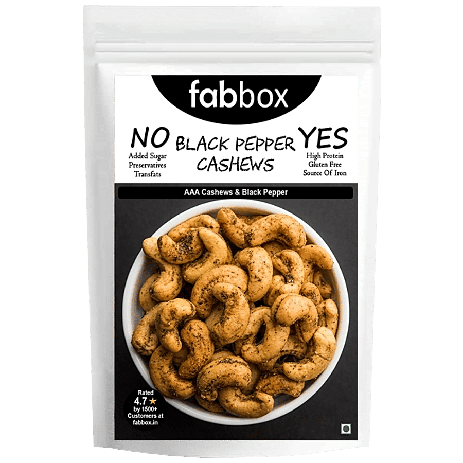 Fabbox Cashews/Godambis - Black Pepper Flavour