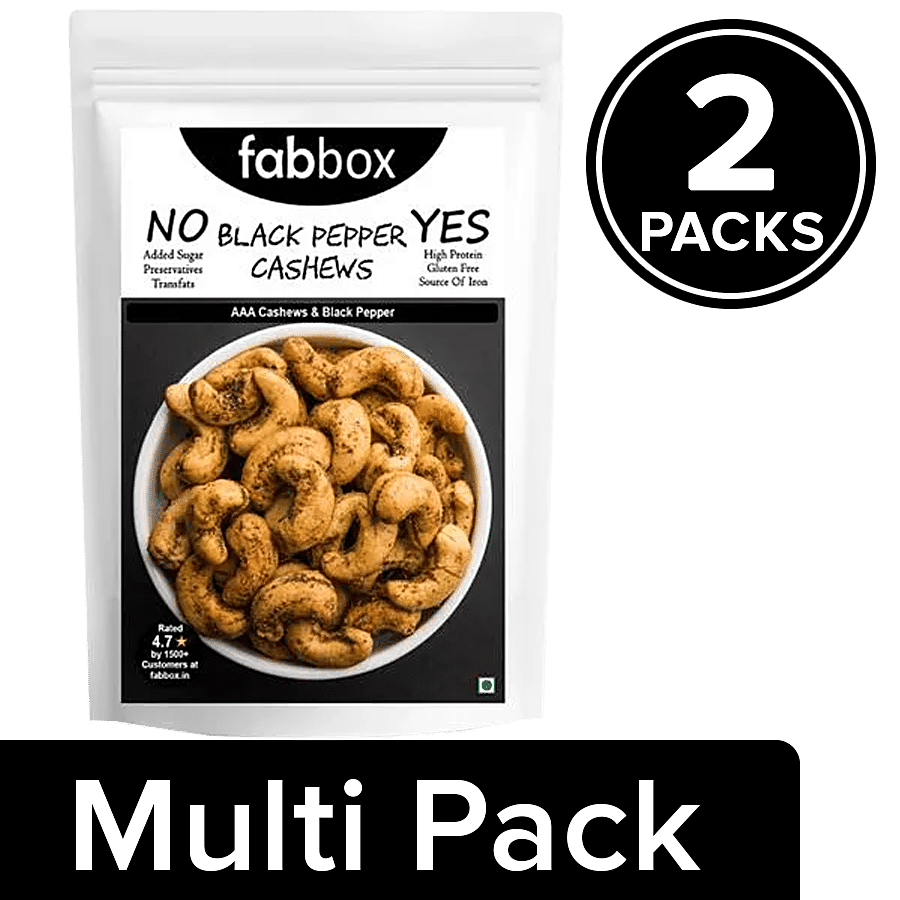 Fabbox Cashews/Godambis - Black Pepper Flavour