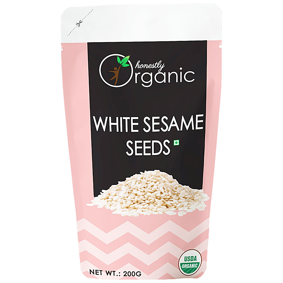 Honestly Organic White Sesame Seeds - Rich In Protein & Calcium