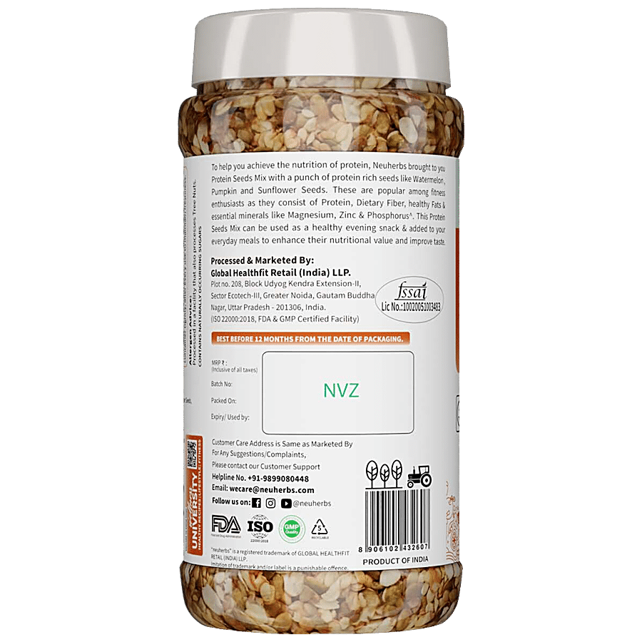 Neuherbs 3 In 1 Raw & Unroasted Protein Seeds Mix - Diet Snack