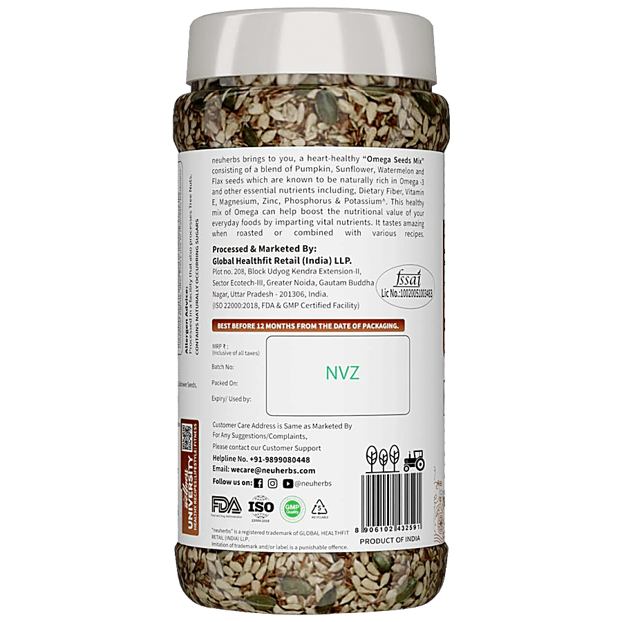 Neuherbs 4 In 1 Raw & Unroasted Omega Seeds Mix - Diet Snacks