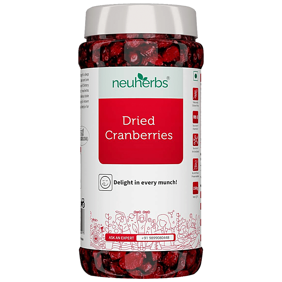 Neuherbs Dried Cranberries - High In Antioxidants & Fibre