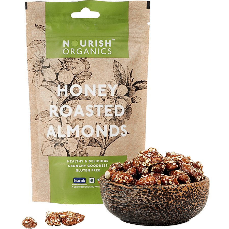 Nourish Organics Honey Roasted Almonds - Healthy & Delicious