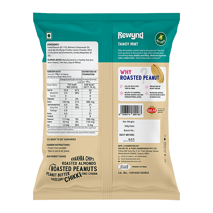 Rewynd Roasted Peanuts - Tangy Mint