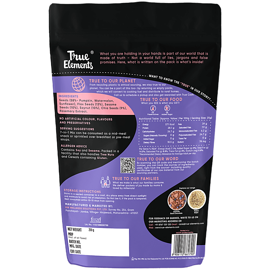 True Elements 7-In-1 Super Seeds & Nut Mix - For Weight Management