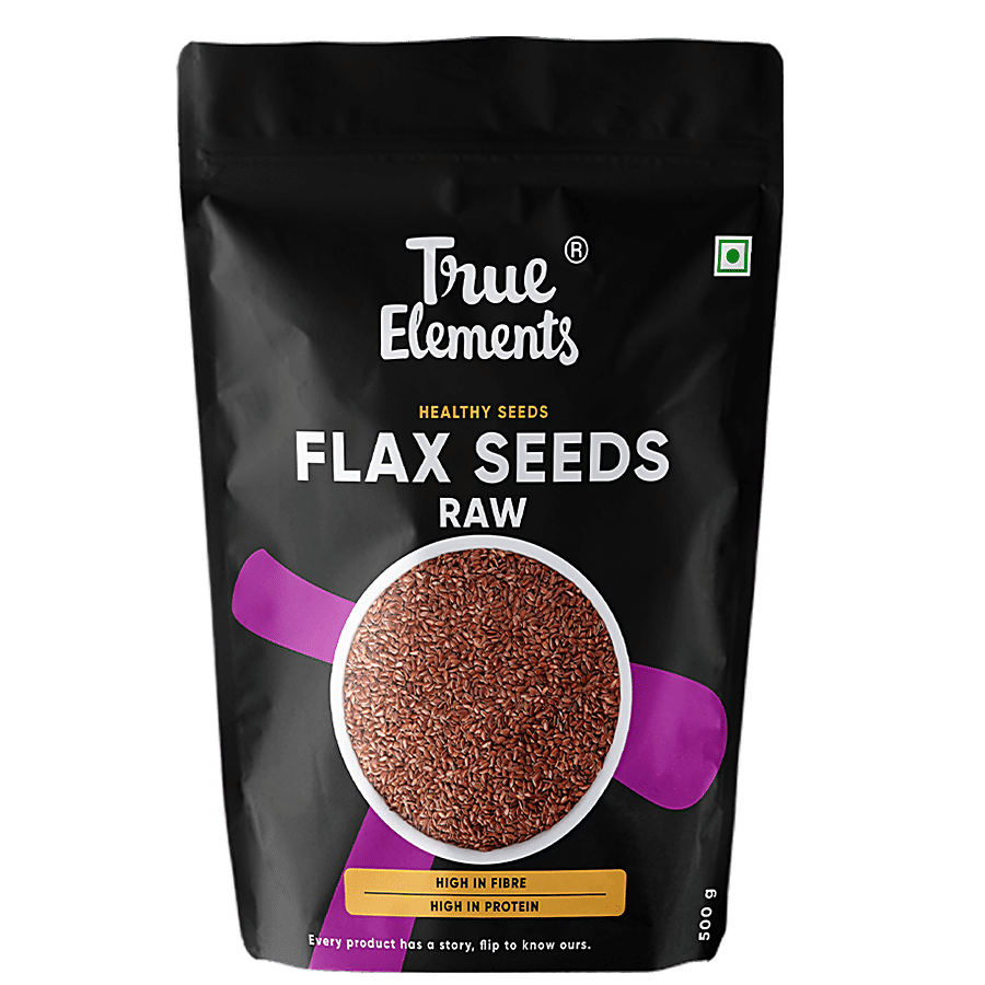 True Elements Raw Flax Seeds - Rich In Omega 3 Fatty Acid