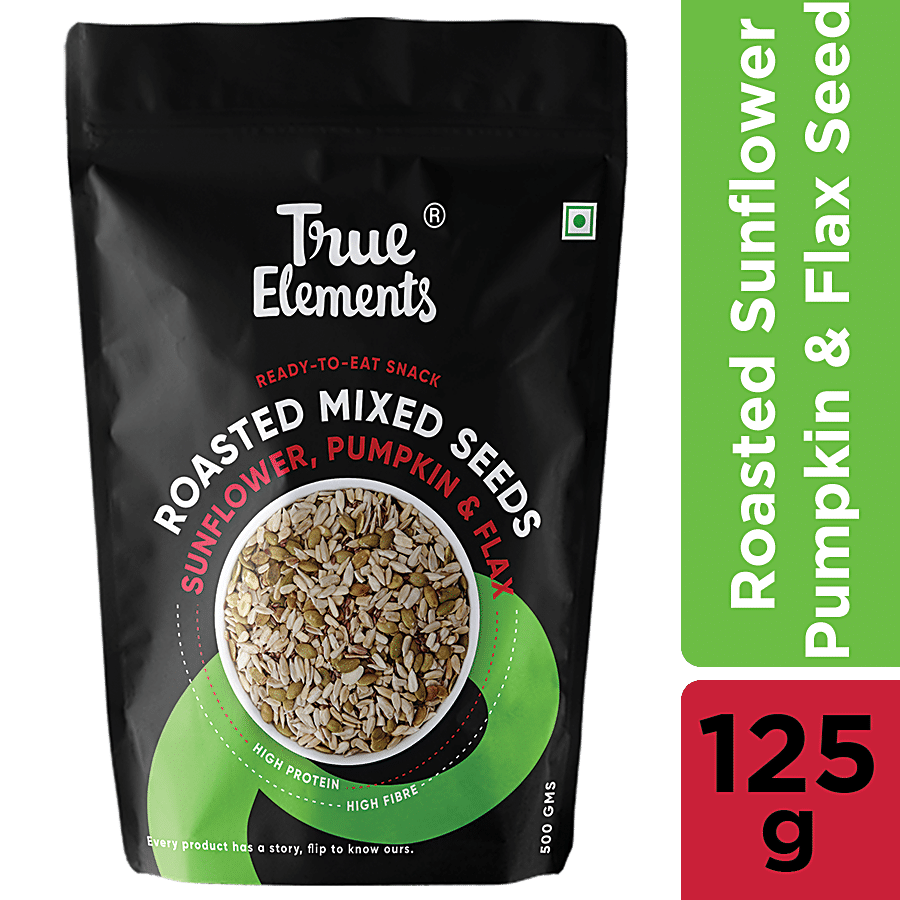 True Elements Roasted Sunflower Pumpkin & Flax Seeds