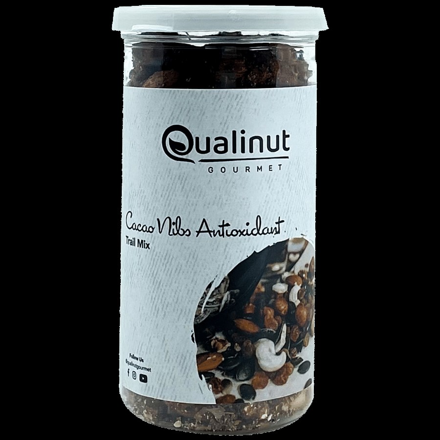 Qualinut Gourmet Cacao Nibs Antioxidant Trail Mix - Loaded With Healthy Nutrients