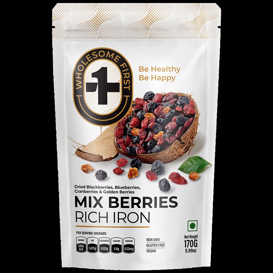 Wholesome First Mix Berries Dried - Rich In Iron