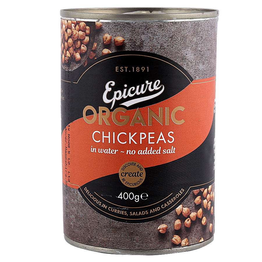 Epicure Organic Chickpeas In Water - With No Added Salt & Artificial Additives