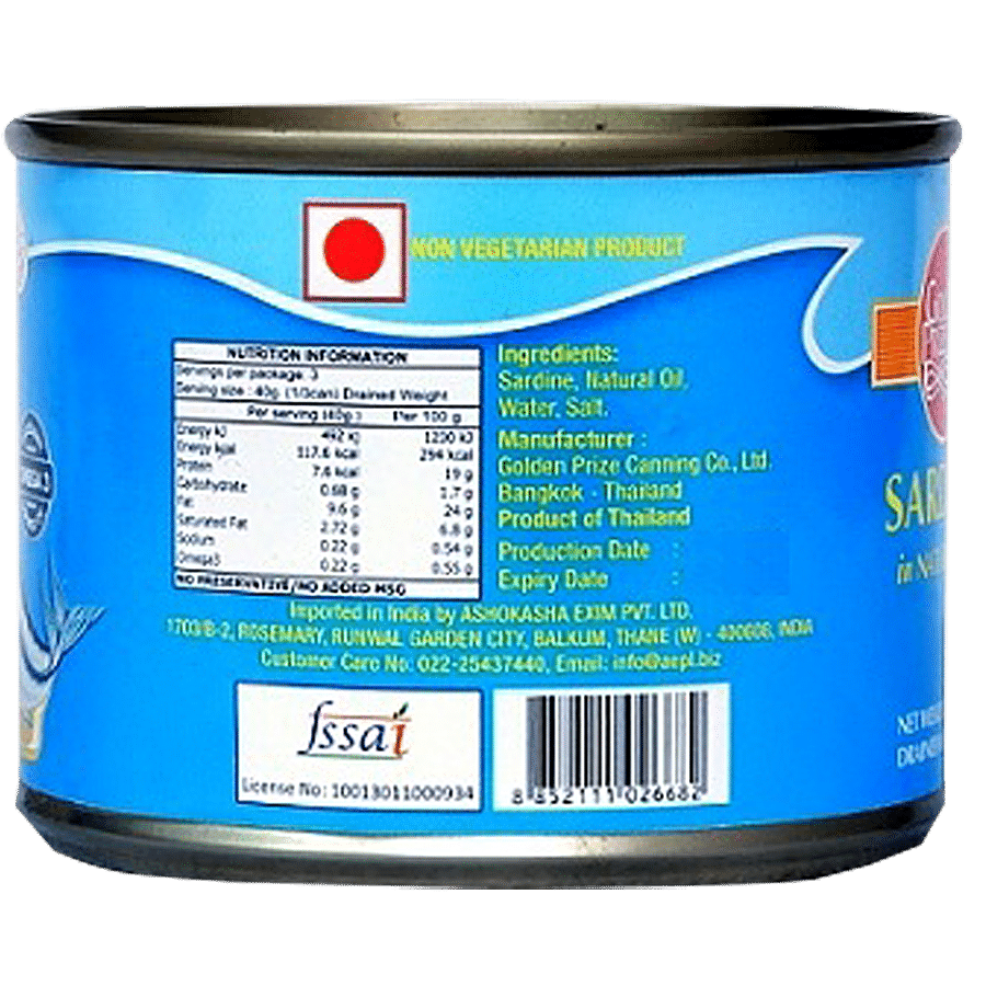 Golden Prize Canned Sardine in Natural Oil