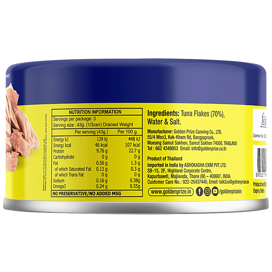 Golden Prize Canned Skipjack Light Meat Tuna - Flakes In Brine