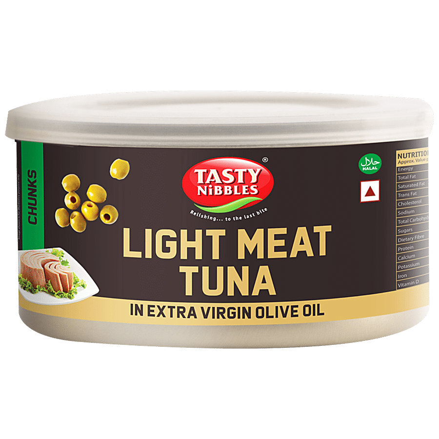 Tasty Nibbles Light Meat Canned Tuna Chunks - In Extra Virgin Olive Oil