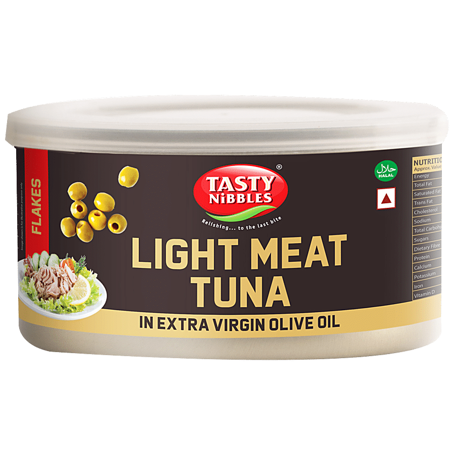 Tasty Nibbles Light Meat Canned Tuna Flakes - In Extra Virgin Olive Oil