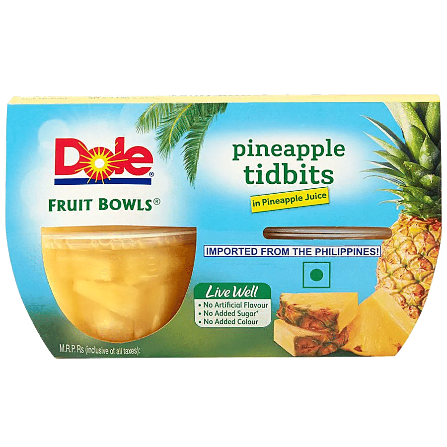 DOLE Fruit Bowls - Pineapple Tidbits In Fruit Juice