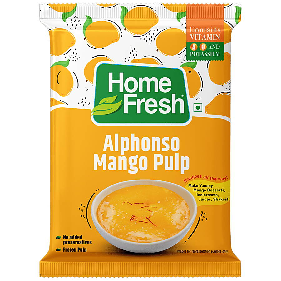 Home Fresh Alphonso Mango Pulp - Natural/ Unsweetened