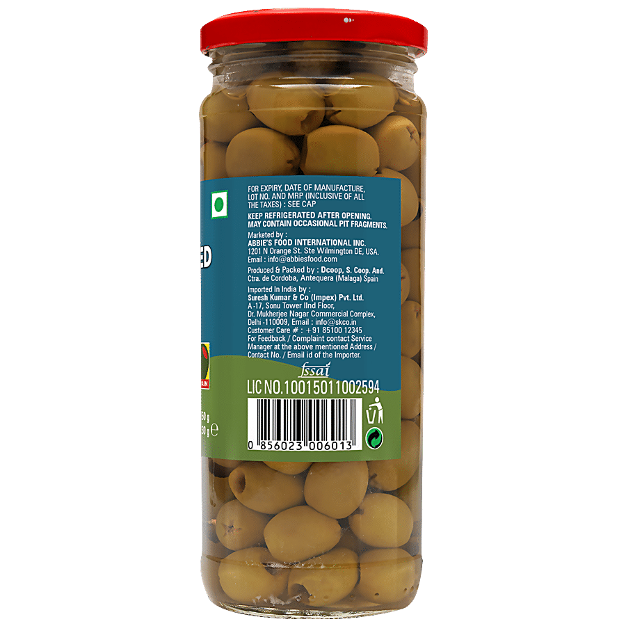 Abbies Green Olives - Pitted