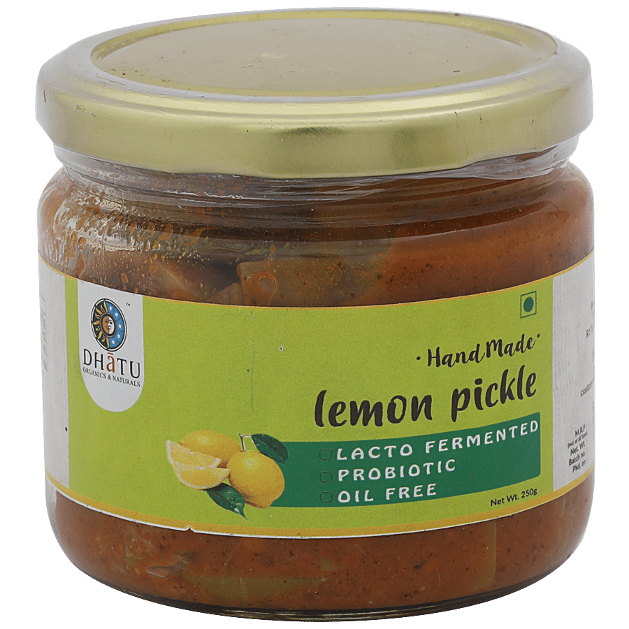 Dhatu Organics & Naturals Oil Free Lemon Pickle