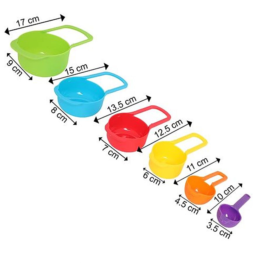 DP Baking Measuring Cups/Spoons Set - Plastic Multi Colour