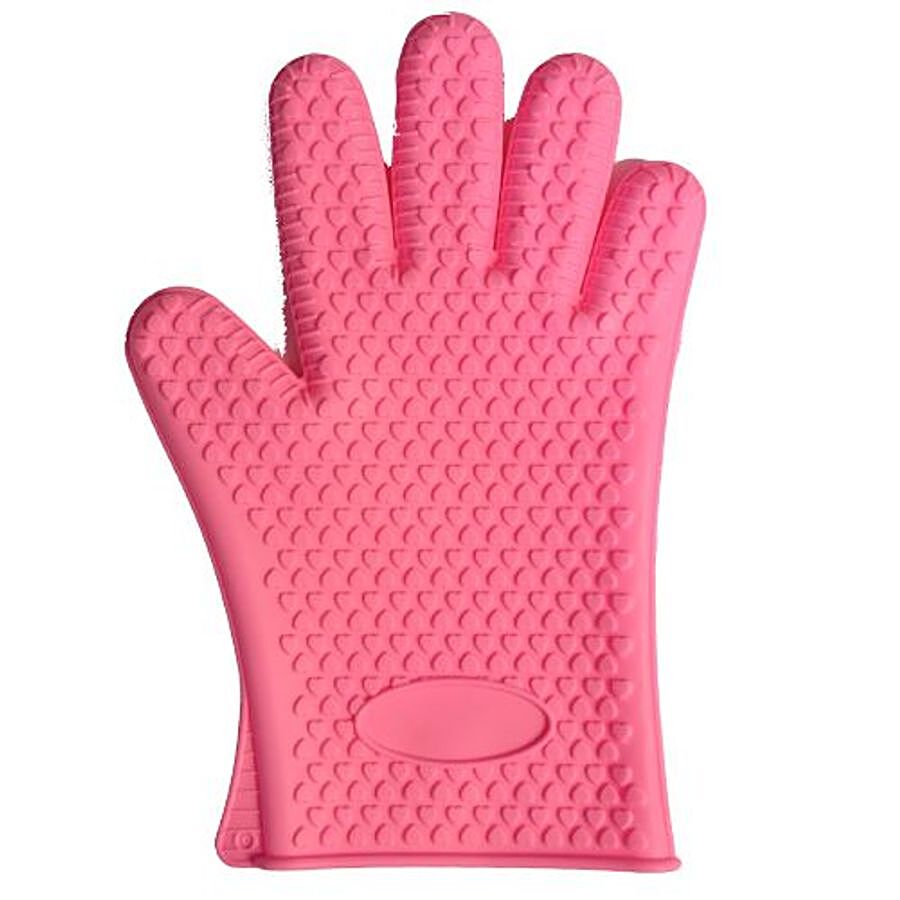 DP Silicon Heat Resistant Baking Gloves - Pink