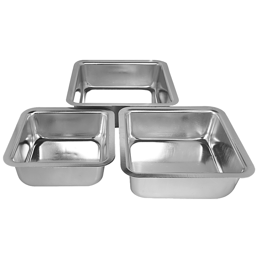 DP Aluminium Square Shape Cake Mould - For Ovens