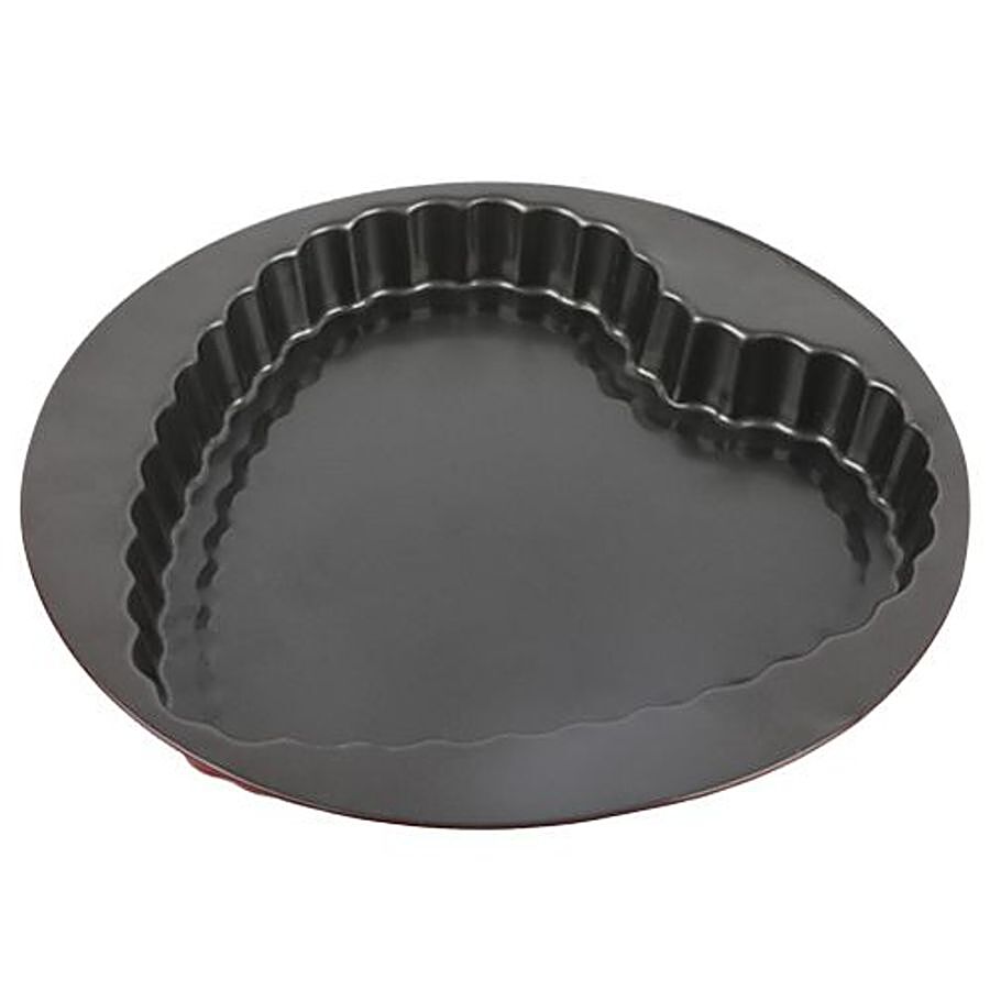 DP Metallic Cake/Muffin Mould For Baking Heart Shaped - Black BB 635