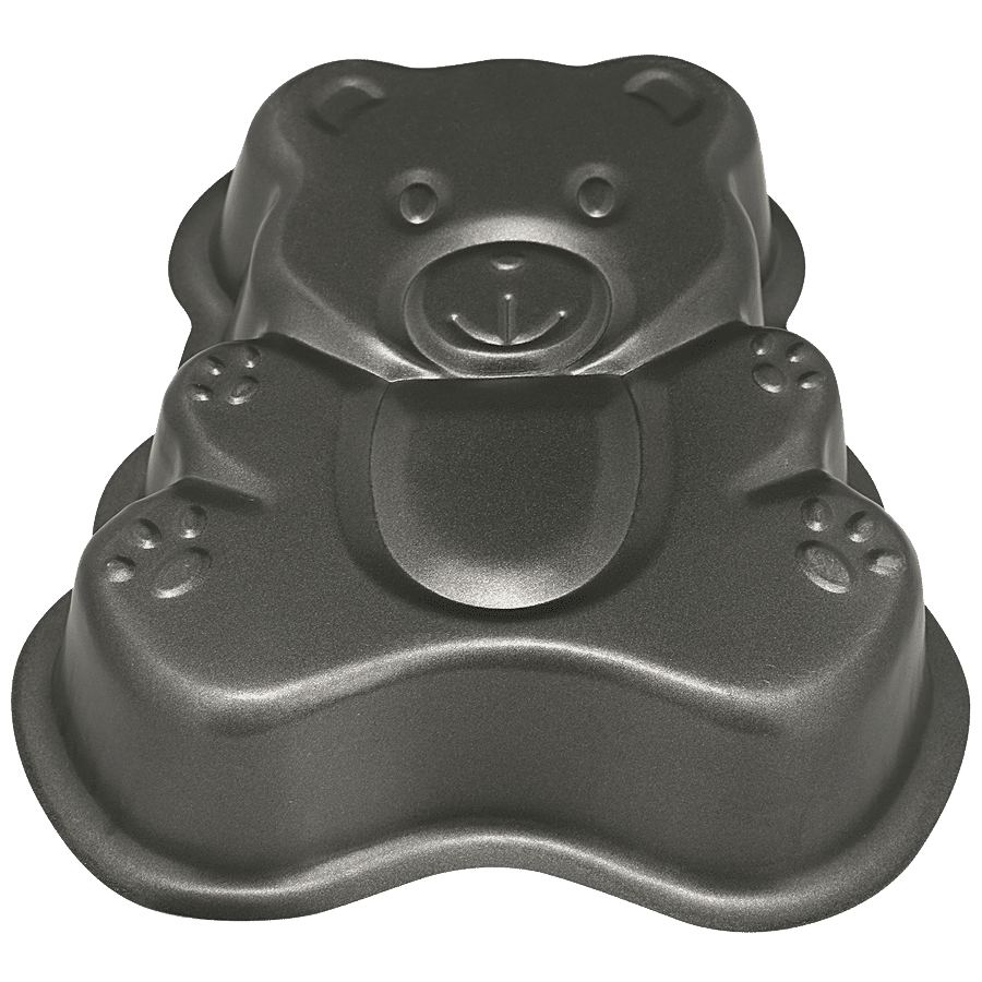 DP Metallic Cake/Muffin Mould - Teddy Shaped - For Baking Purposes