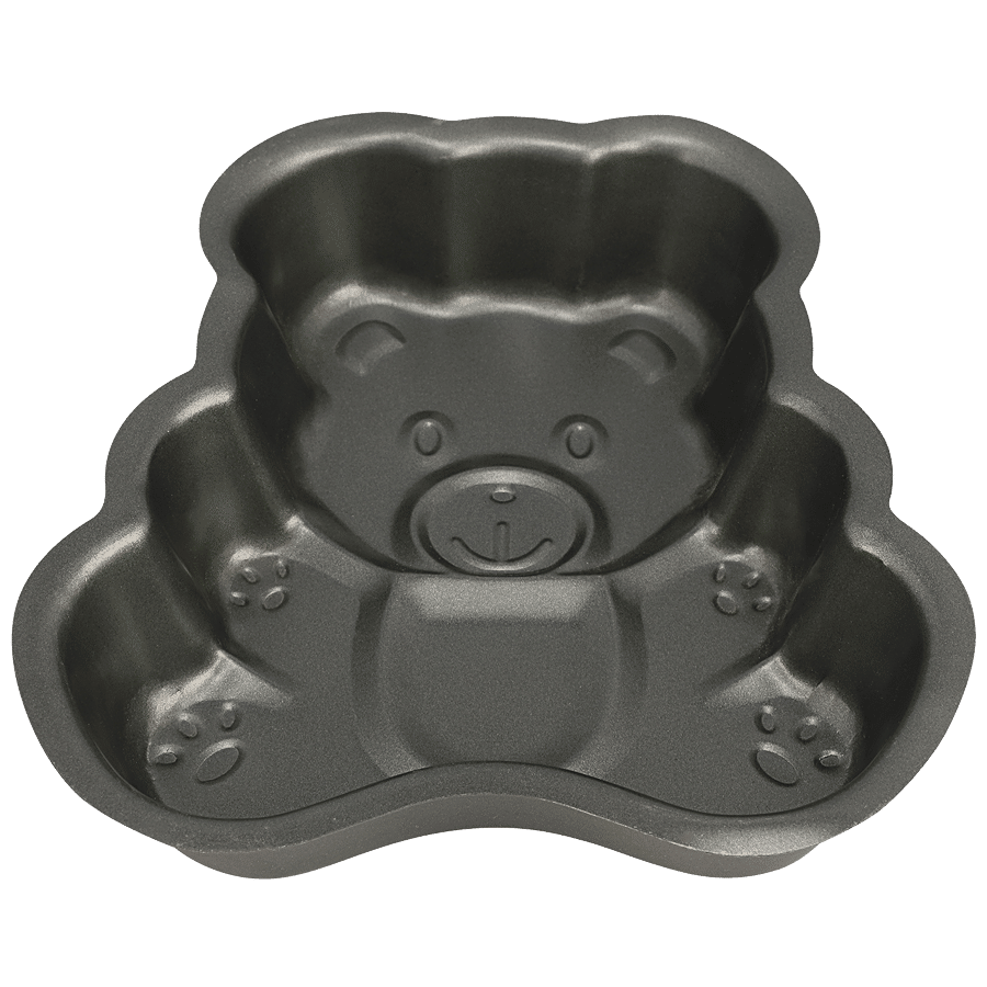 DP Metallic Cake/Muffin Mould - Teddy Shaped - For Baking Purposes